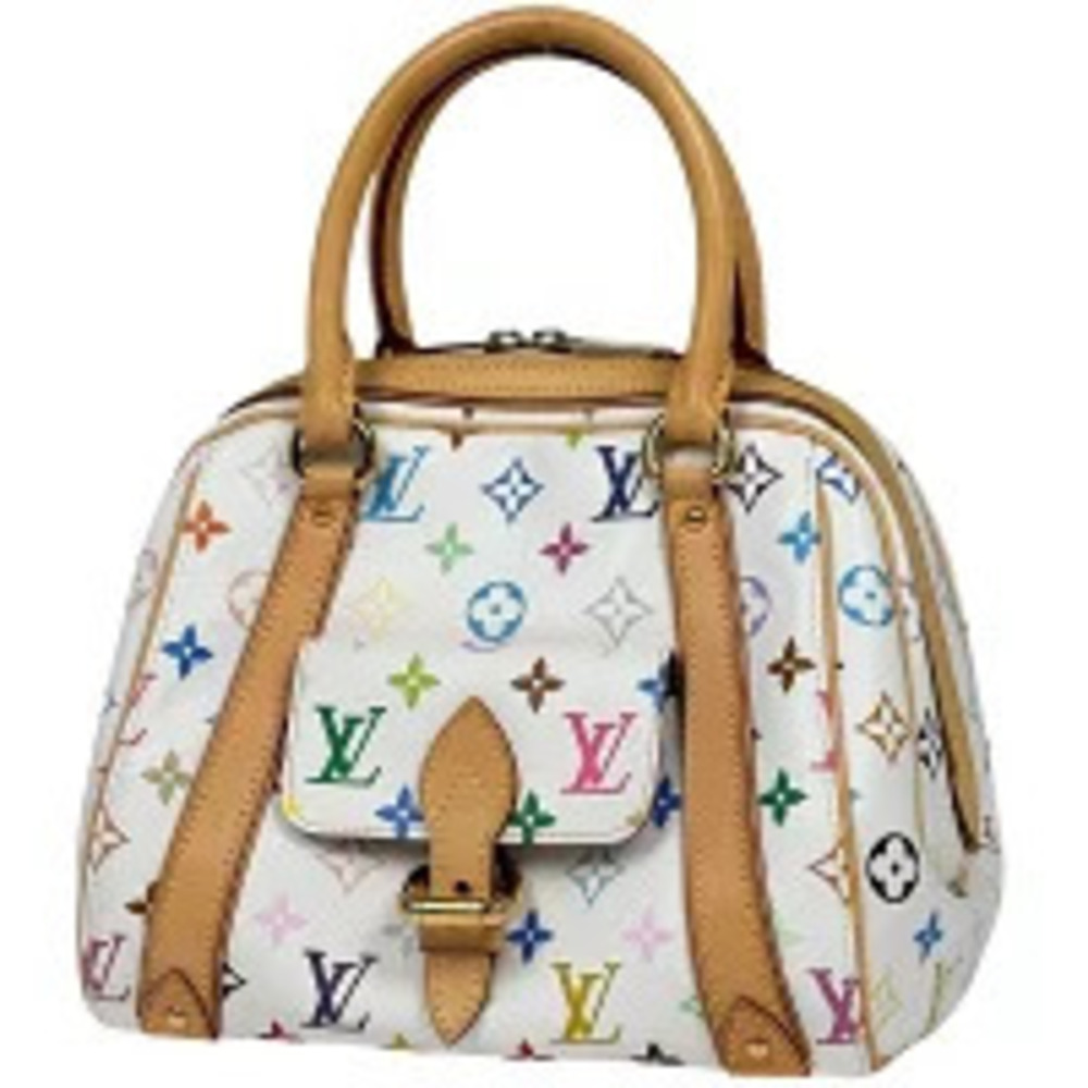 Louis Vuitton Priscilla Handbag Monogram Multicolor Blanc White
